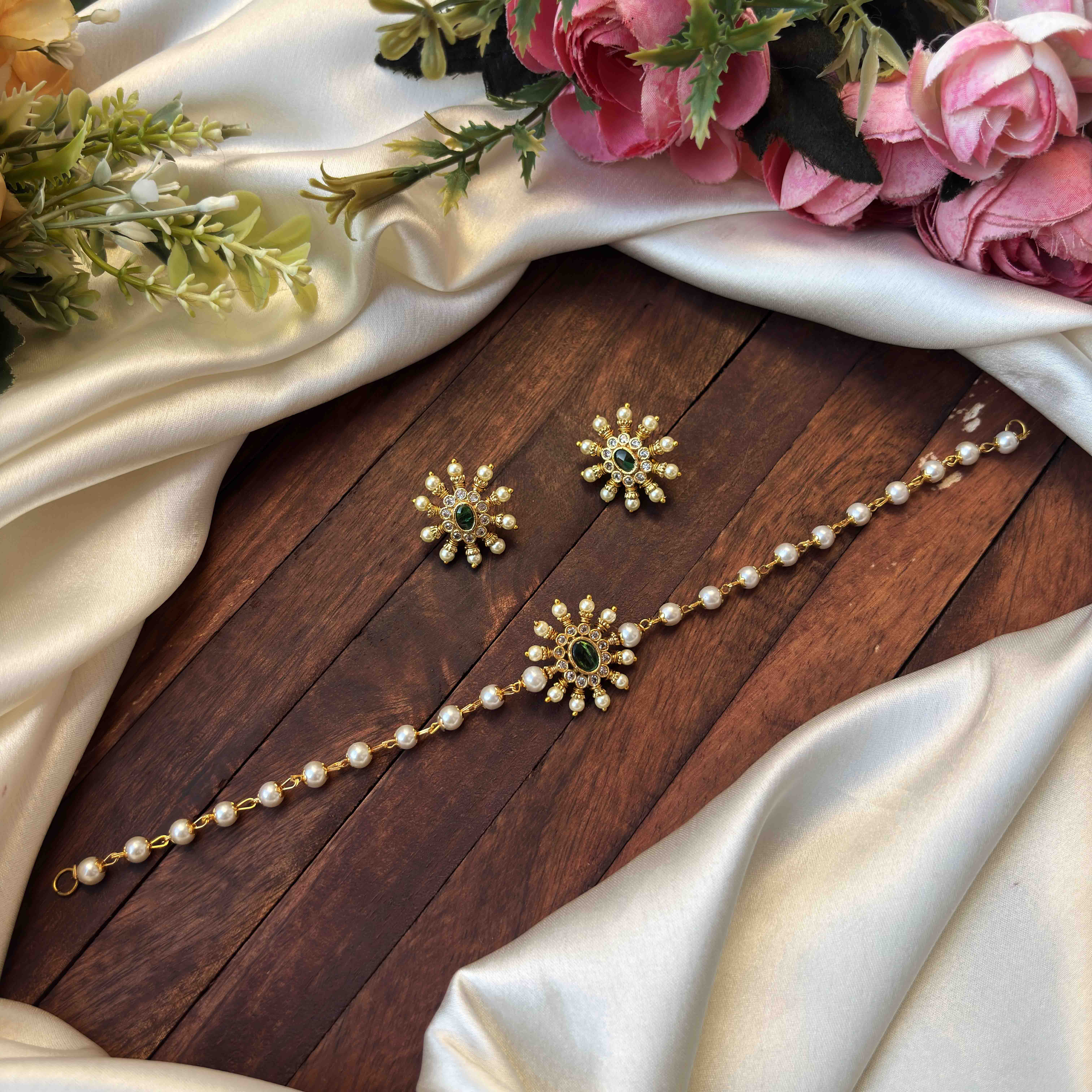H E M A L - PEARL MATTE FINISH ETHNIC CHOKER SET